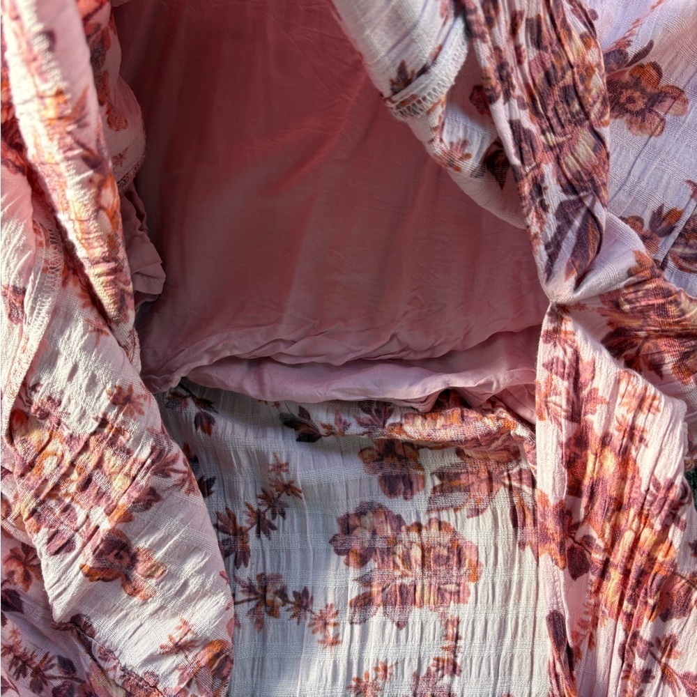 Free People Pink Floral Long Sleeve Dress - Picture 3 of 5